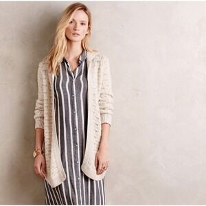 Anthropologie Sleeping On Snow Oarsin Hooded Cardigan Sweater Open Front‎ XS